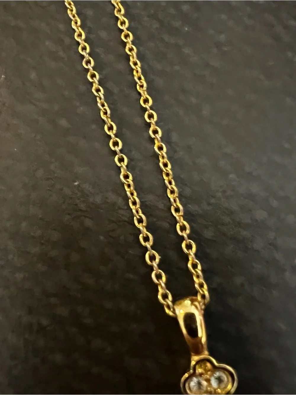 Gold Cross Pendant Necklace with Clear Stones - Women Jewelry